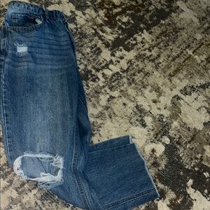 Vanilla Star Blue Distressed Boyfriend Jeans